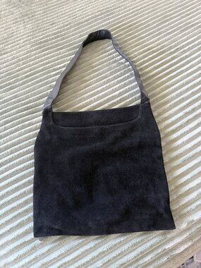 Black Suede Shoulder Bag by Giani Bernini